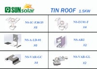 1.5KW Tin Roof Mounting System